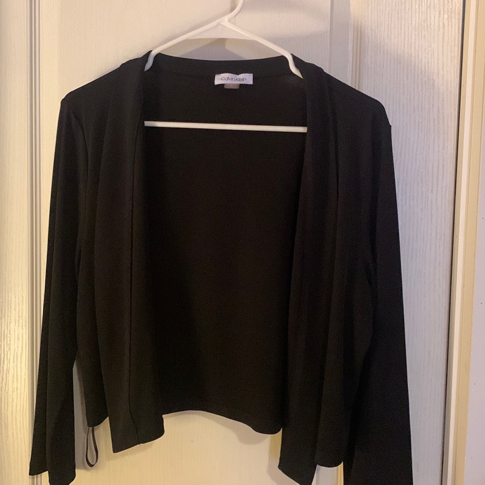 Calvin Klein open front collarless Jacket XL